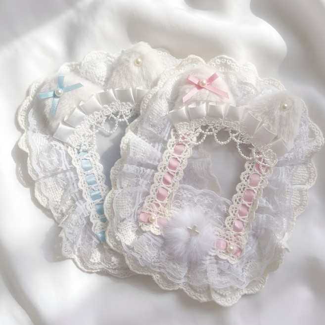 토끼 레이스 포카 포토카드 탑로더 키링 케이스, 1개, 핑크