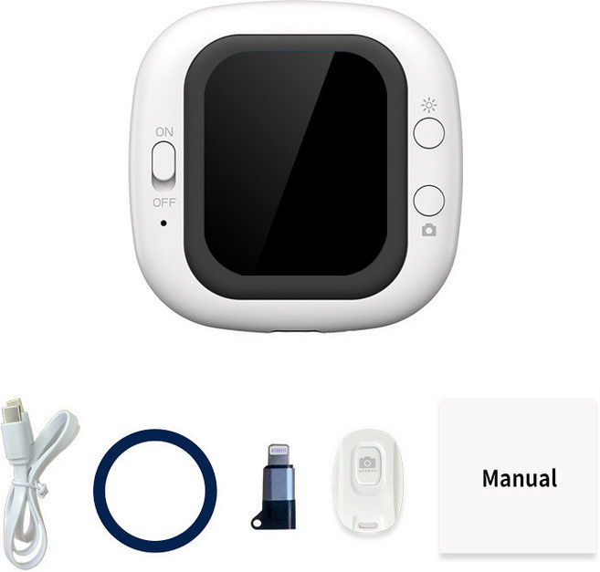 휴대폰 화면 셀카미러링모니터 후면 셀카 모니터 후면미러링 장치 슬림한 유선 연결 자석식 미니멀한 액세서리, 1개, D12