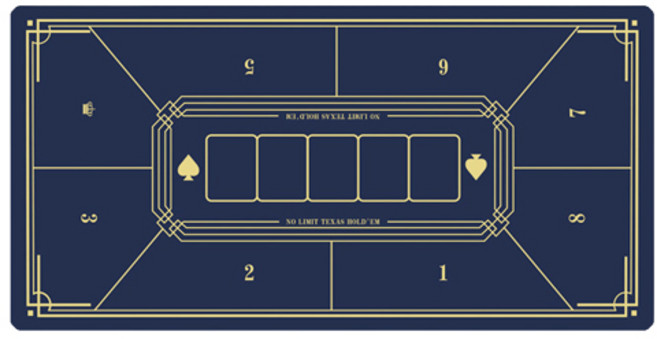 지스터프 포커 테이블 카지노 텍사스 홀덤매트, 60*120, 1개, 블루