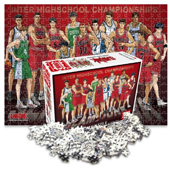 슬램덩크 인터하이스쿨 챔피언십 직소 퍼즐 1000조각, 1개, 컬러, 1000피스