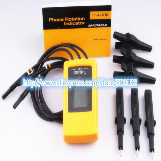 Fluke 9040 디지털 위상 회전 표시기 테스터 미터 40V-700V, 한개옵션0