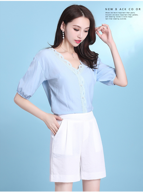 JOY NARA 여성용 스판 밴딩 4부 반바지