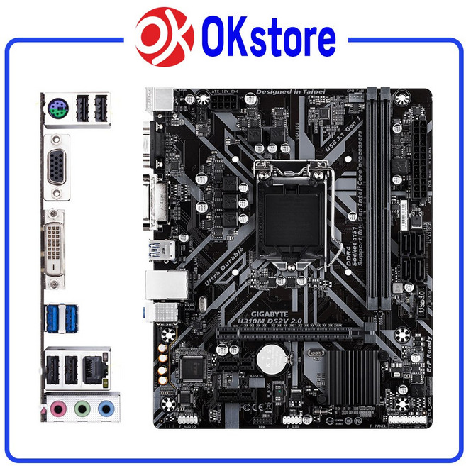 GIGABYTE H310M DS2V 인텔 H310 메인보드 8 9세대 1151v2소켓 기가바이트