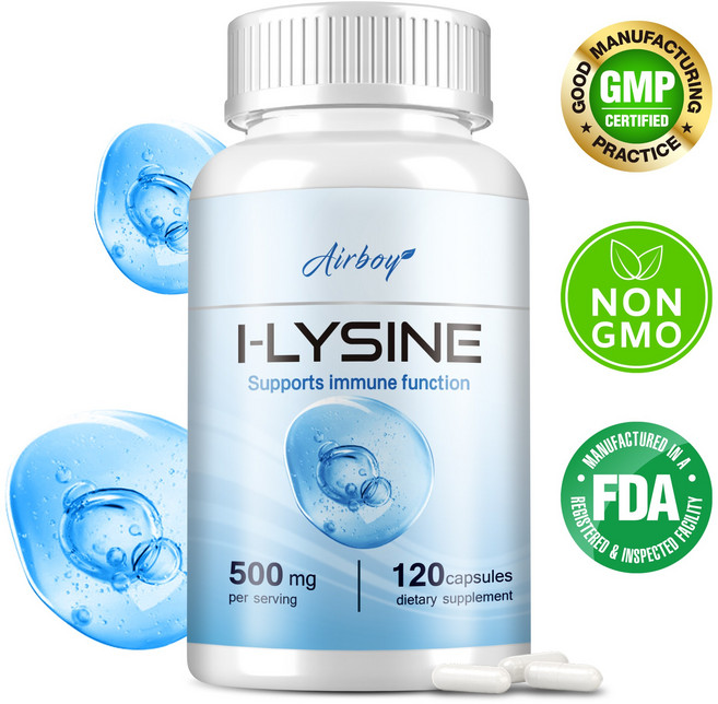 Airboy L-Lysine 膠囊 500mg 120顆, 240組