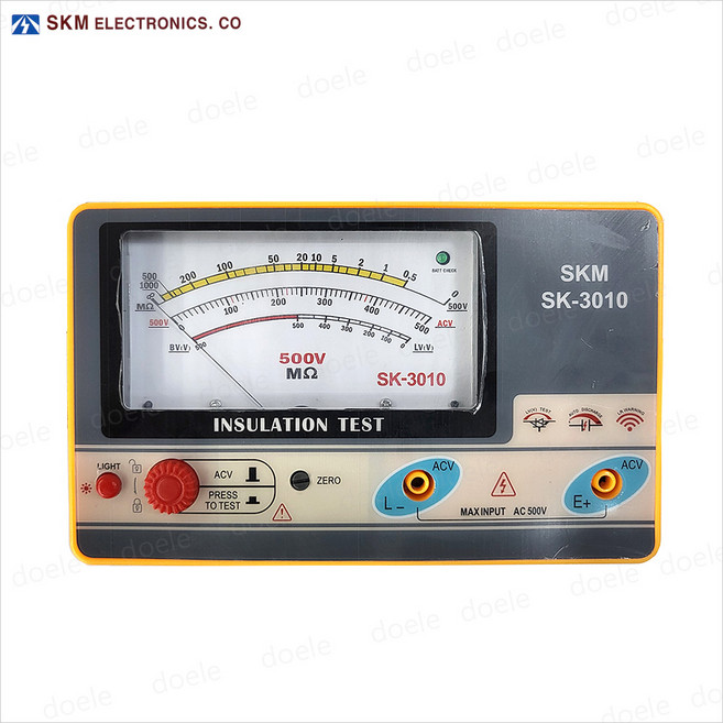 SKM전자 SK-3010 디지털 절연저항계 테스터기 메가 메거 누전검사 테스트기, 1개