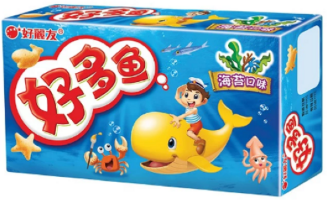 好麗友 好多魚餅乾 海苔口味 酥脆口感 趣味造型, 30g, 1個