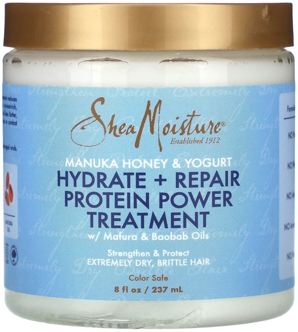 SheaMoisture 마누카 꿀 & 요거트 보습 + 리페어 단백질 파워 트리트먼트 227g(8oz), SheaMoisture마누카꿀요거트보습리페어단백질파워트, 1개 - 쿠팡