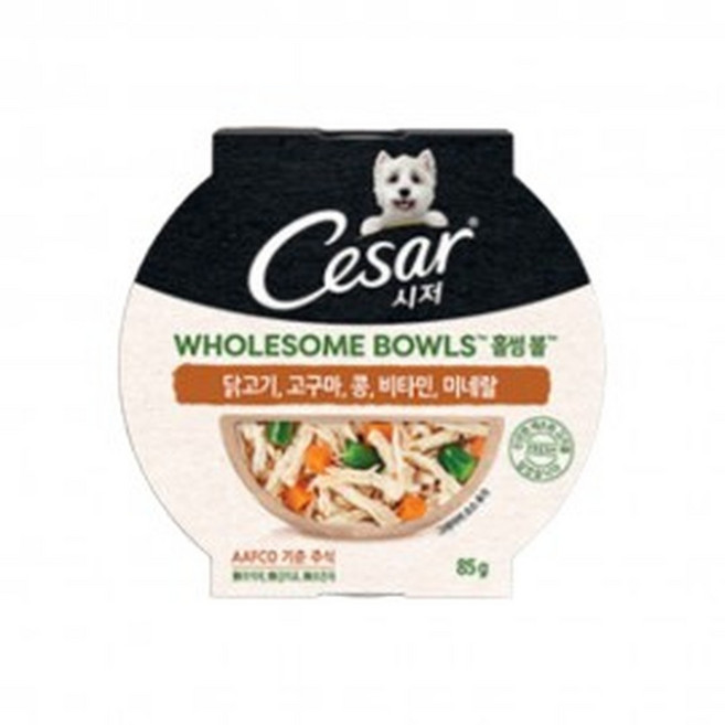 (2개묶음)시저 홀썸볼 닭고구마콩 85g(낱개), 85g, 2개