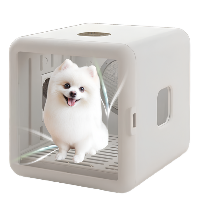 포넬로 안전한 살균 저소음 애견 빗질 드라이기 고양이 털말리기 강아지 드라이룸, 55L 5~12kg