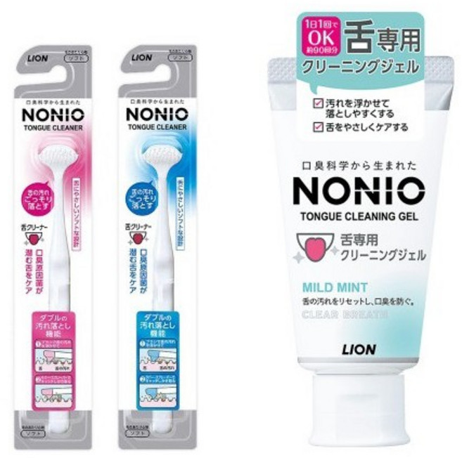 日本獅王 LION NONIO 終結口氣 45g, 1個, 舌苔清潔棒（顏色隨機）