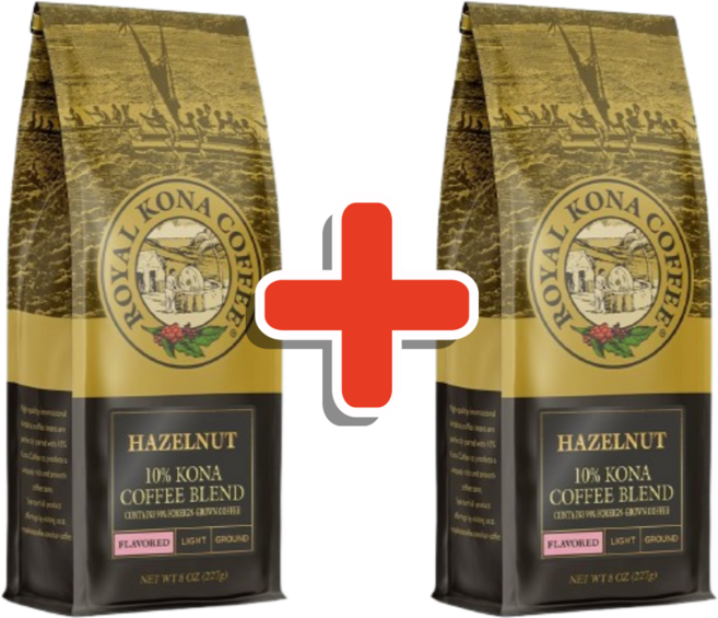 하와이코나사자커피 그라운드 헤이즐럿 코나 라이언 커피 괌, 2개, 227g, 핸드드립(중간)