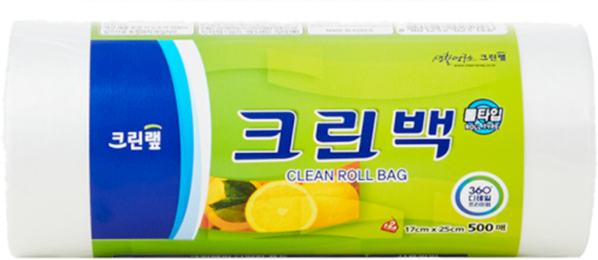 크린랩 롤백 17cm x 25cm, 미니(XS), 500개입, 1개