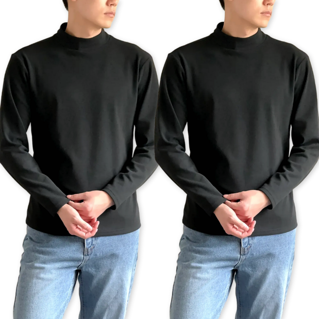 [1+1] 제시본 양면 기모 반목티 피치기모 모크넥 겨울 간절기 반목 폴라티 후리스 기모티 남녀공용