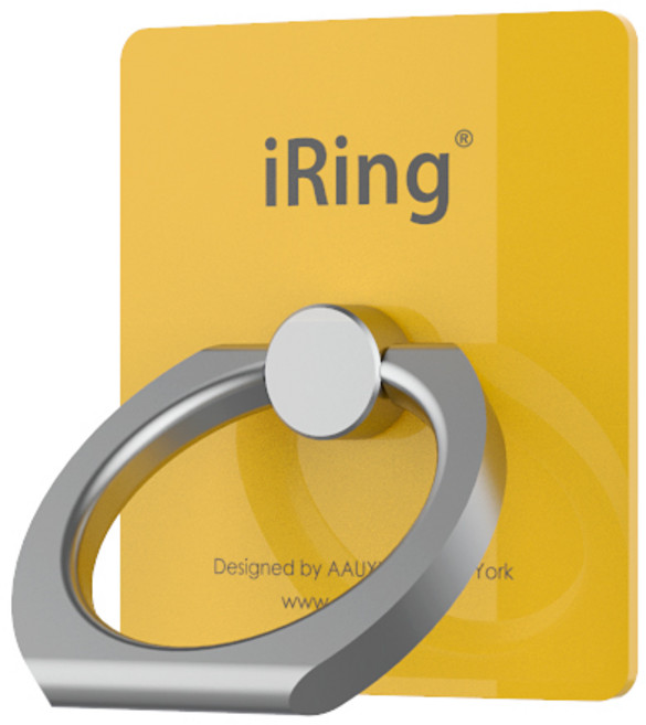 억스 아이링 오리지널 매스티지 스마트링 핸드폰 스마트톡 핸드 그립 거치대, 미카도 옐로우, 1개