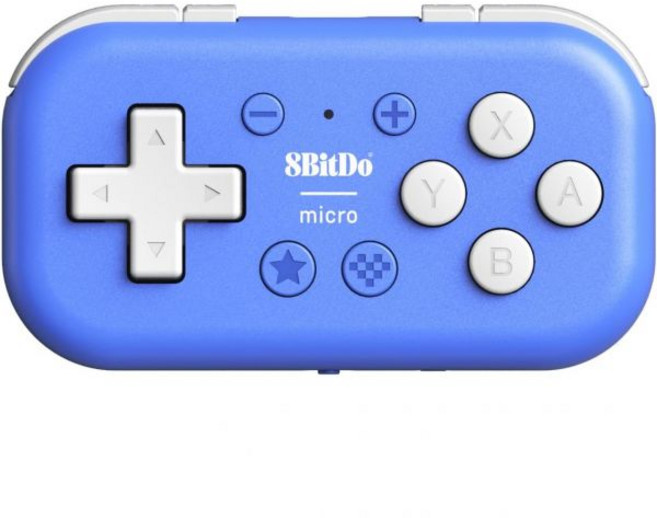 8Bitdo 제로투 초미니 블루투스 열쇠고리 컨트롤러 게임패드, Micro- Blue, 1개