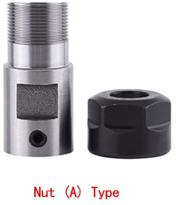 드릴 CSZJ 거치대 모터 샤프트 포스트 스핀들 ER8 ER11 ER16 ER20 C10 C16 C20 C25 도구 ER 도구 조각용 6mm 8mm 5mm 10mm, C12-ER8-4mm, A Type Nut, 1개