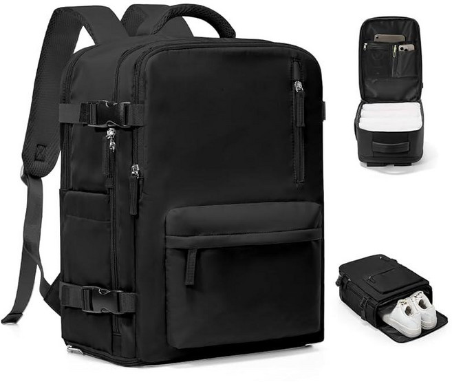 VGCUB 대형 여행 작업 비즈니스 백팩 기내용 승인 노트북 여성용 남성용 Mochila de Viaje 퓨어 핑크. 라지 389579, 스몰, 블랙