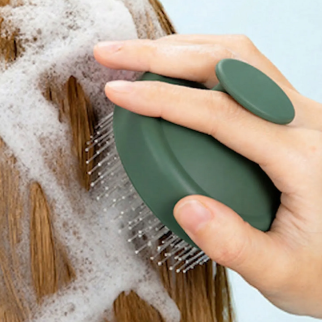 단디담은 두피 클렌징 샴푸브러쉬 샴푸빗, 1개, 카키
