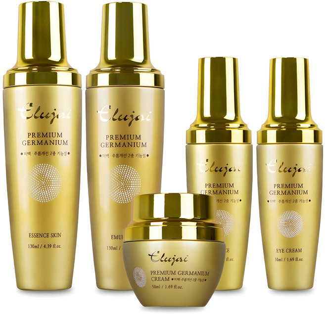 미백 주름 2중 기능성 엘루자이 게르마늄 기초 5종 화장품세트, 1세트