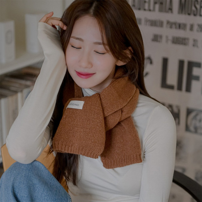 심플 소프트 니트 단색 겨울 머플러 목도리 no.181