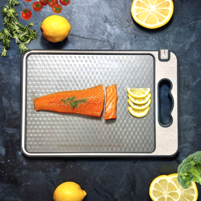 [소음 칼집없는] 스텐 304 양면 향균 도마, 1개, 양면도마