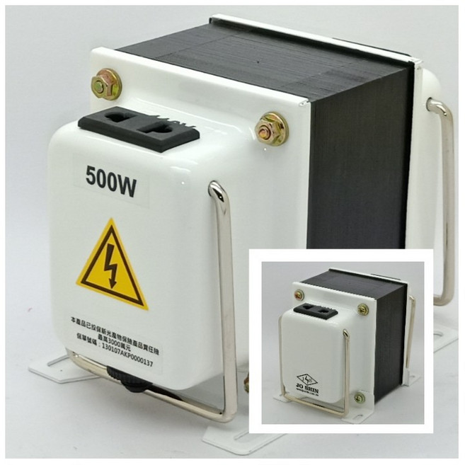 JOSHIN專利變壓器110V轉230V雙向升降壓攜帶式500W-2500W(附電源線 過載保護器), 1個