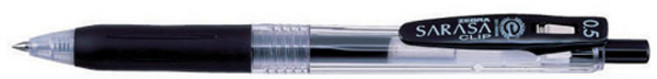 제브라사라사클립펜 0.5mm 0.7mm 흑 청 적, 1개, S510161-흑/0.5