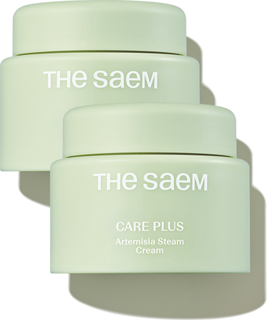 [더샘] @당일출고 @본사정품 * 강화약쑥과 시어버터 함유 * 케어 플러스 강화약쑥 스팀 크림 1+1, 2개, 100ml