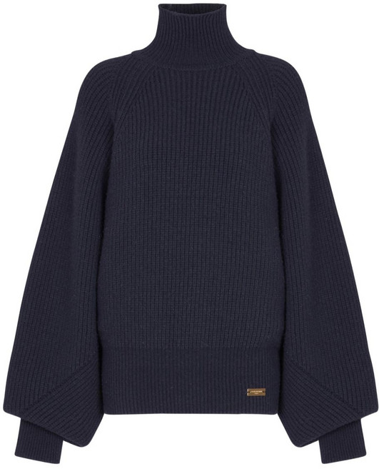 발망 로고 패치 골지 니트 스웨터