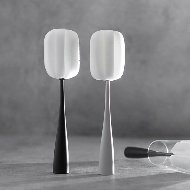 주방 텀블러 유리컵 설거지 스탠딩 스펀지 봉수세미 봉솔, 핑크, 1개