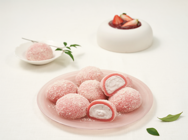 헐레벌떡&황금들녘 딸기우유크림떡, 8개, 50g