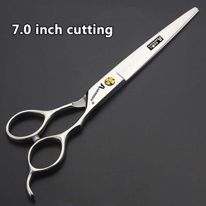 미용가위 앞머리 숱 가위 미용실 전문가 677.5 인치 일본 440c 전문 미용 헤어 커팅 숱 세트 사 jp, 7.0인치 컷, 1개