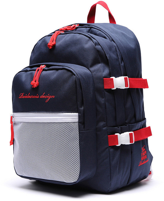 테온셀 로아드로아 오 웁스 3D 포켓 메쉬 백팩 (네이비/레드)