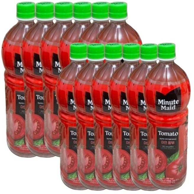 미닛메이드 토마토 주스 과채음료 대용량 가성비 럭키박스, 12개, 1.5L