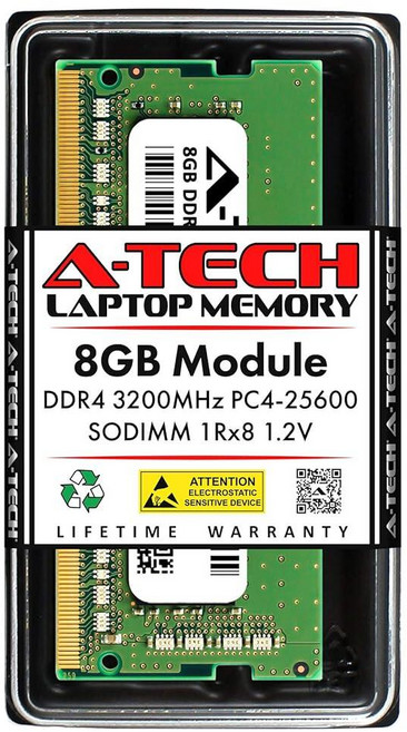 ATech 델 SNP6VDX7C/8G AA937595 AA960024 6VDX7 06VDX7용 8GB RAM 교체품 | DDR4 3200MHz PC425600 1Rx8 NonE, 1개