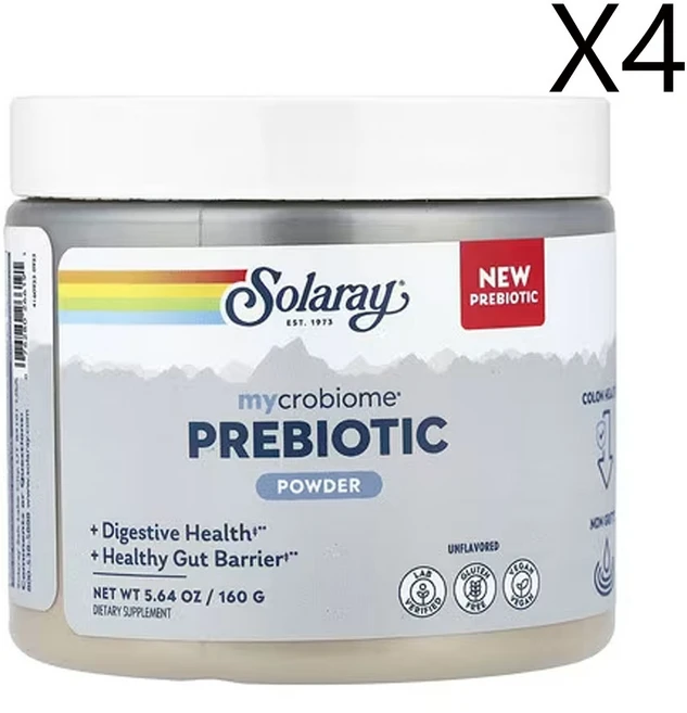 솔라레이 Mycrobiome 프리바이오틱 분말 무맛 (5.64oz), 4개, 160g - 쿠팡