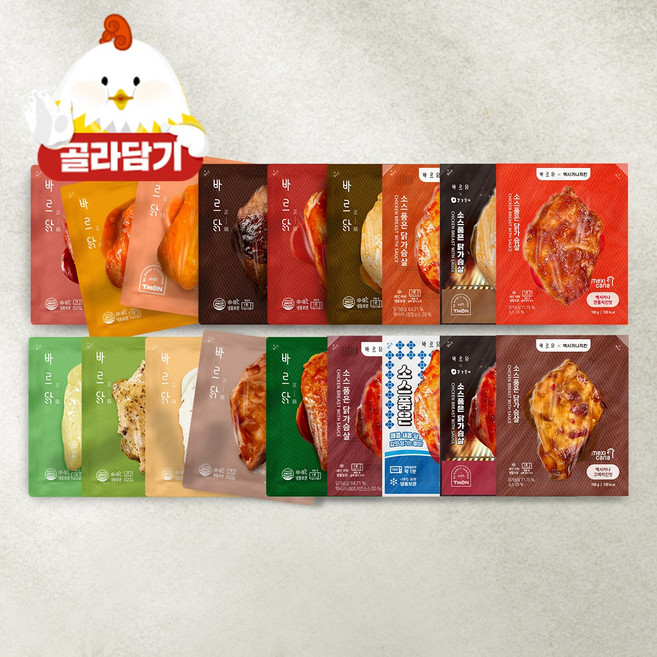 바르닭 소스품은 닭가슴살 18종 5팩 골라담기, 매콤로제 5팩