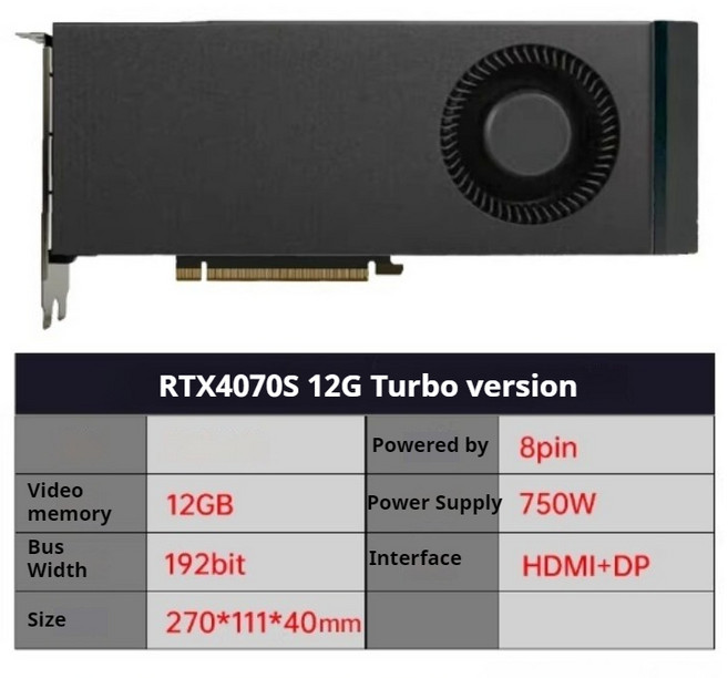 RTX3060/3080/3090/4060Ti/4070Ti 터보 커스텀 공용 그래픽 카드, [02] RTX 4070 Super 12G