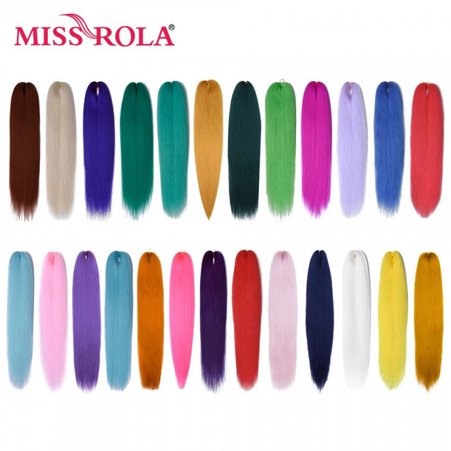 Miss Rola 합성 도매 대량 6 조각 30인치 28인치 26인치 Pre Stretched Jumbo Braiding Hair Kanekalon EZ Twist Braid Ha, 6개, 베이비 블루color 22인치 6개/묶음