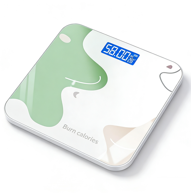 AIVK 智能藍牙體脂計 LED顯示BMI體重機, 可測體重體脂, 1個, 綠色