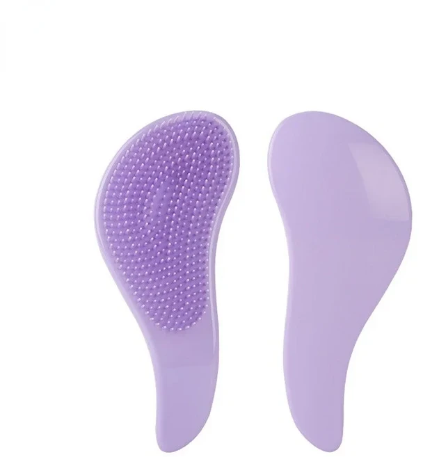 1/3개입 핫 매직 핸들 빗 정전기 방지 마사지 헤어 브러쉬 엉킴 샤워 살롱 스타일링 도구, 12 Purple