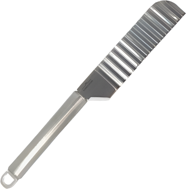 어스 물결무늬 오이피클 감자 도토리묵칼, 1개, 실버