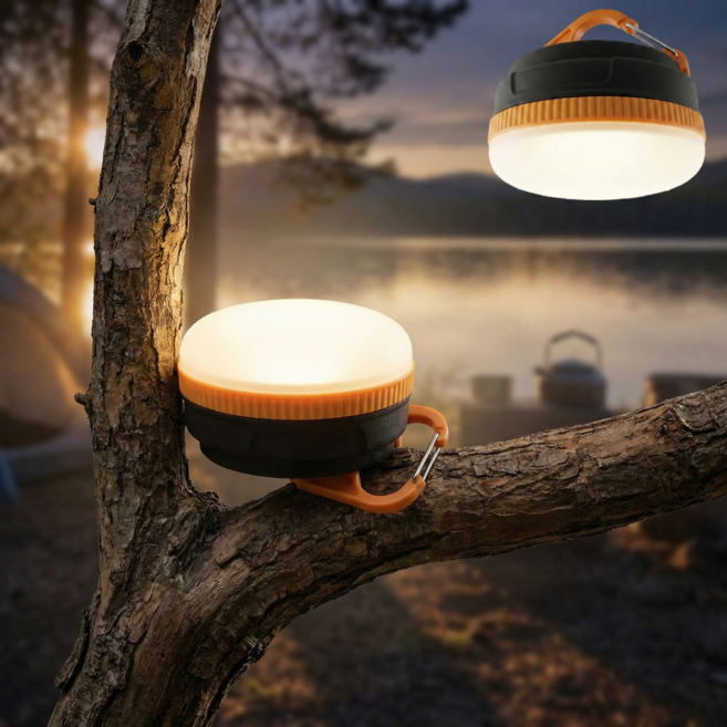 코리슬리 LED 캠핑 랜턴 자석, 1개, 오렌지