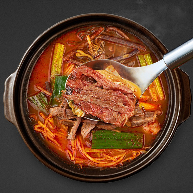 [원주맛집] 약초방 잡내없는 흑염소 대파 육개장 (1팩당 3-4인) / 기력보충 보양식 몸보신, 1개, 1.2kg
