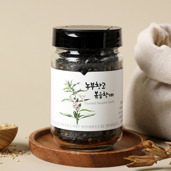 농부창고 [국산100%] 흑임자 80g 볶은 햇 검은깨, 1개