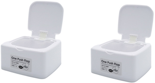 야마다 다용도수납함 원터치 보관함 2EA, 2개, 화이트 1구