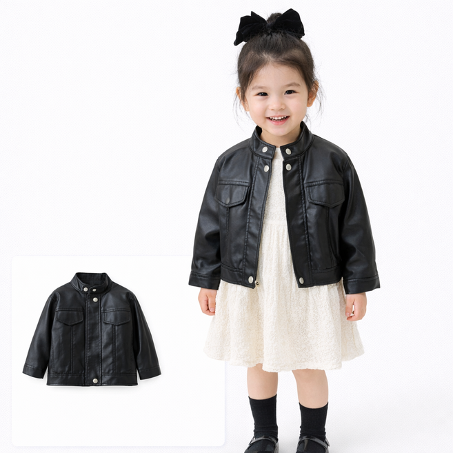 여아 가죽자켓 유아 라이더 자켓 아동 가을 점퍼
