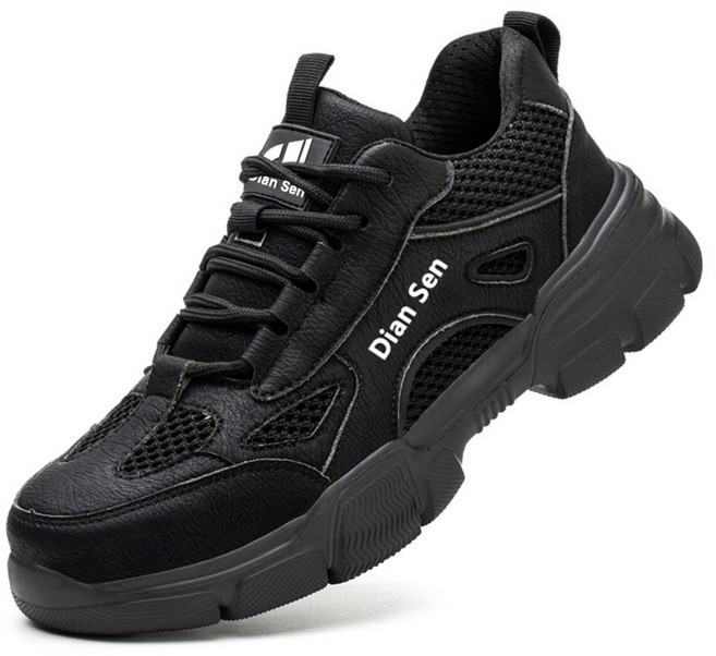 Diansen 여름 메쉬형 통기성 통풍이 잘 되는 남성 안전화 펀칭 작업화 초경량 작업화