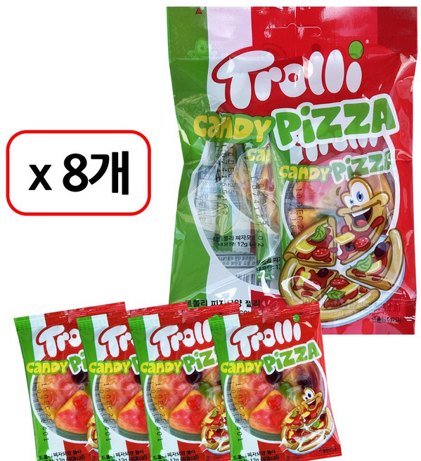 트롤리 피자구미 츄잉젤리, 8개, 48g
