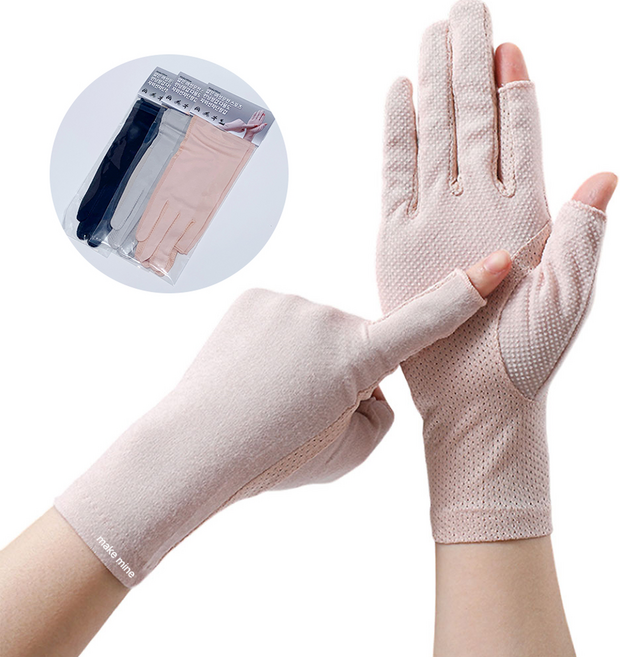 스윗콩 여성용 얇은 러닝 운전 스포츠 장갑 양손착용 세트, 라이트 핑크, 1세트